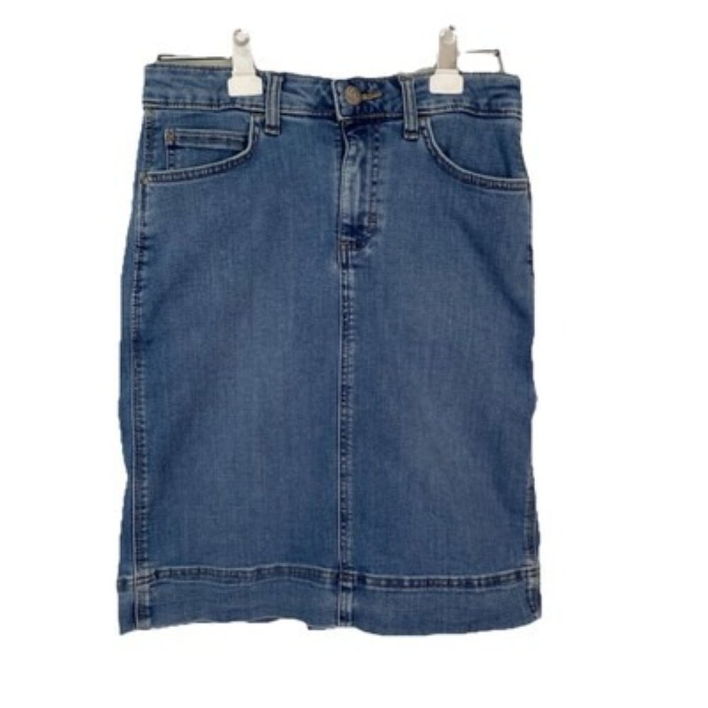 Denim skirt blue jean LEE Workwear Sz 2 Western Utility vintage style 5 pocket